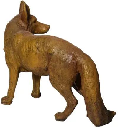 20" Steady Fox Outdoor Statue - Sandstone - Brown