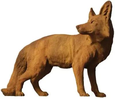 20" Steady Fox Outdoor Statue - Sandstone - Brown