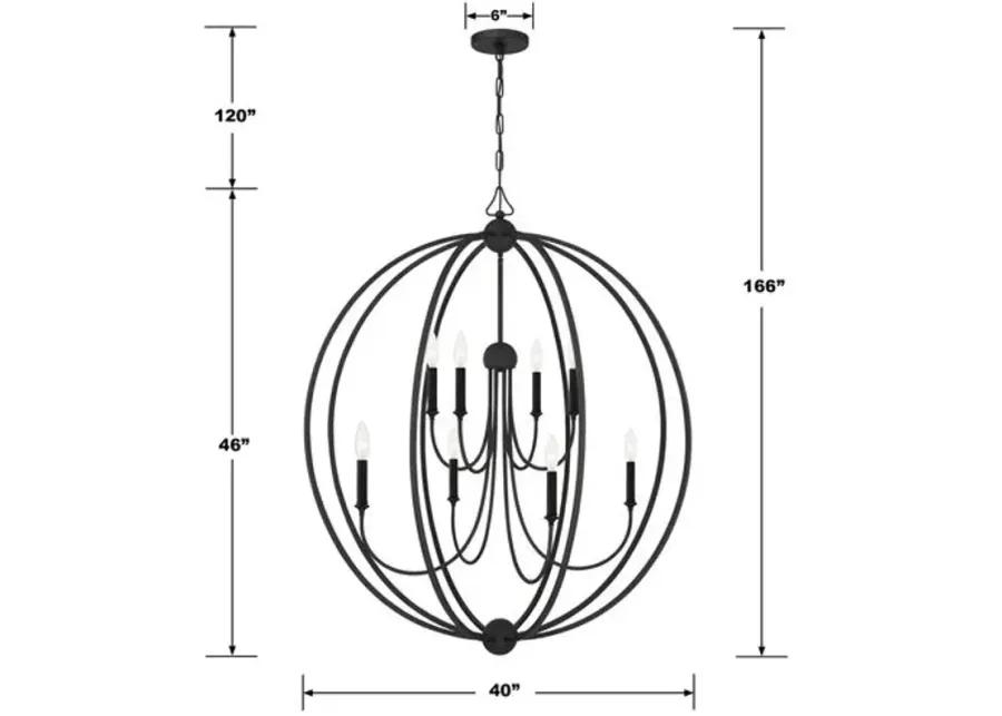 Sylvan Chandelier - Black Forged - Crystorama