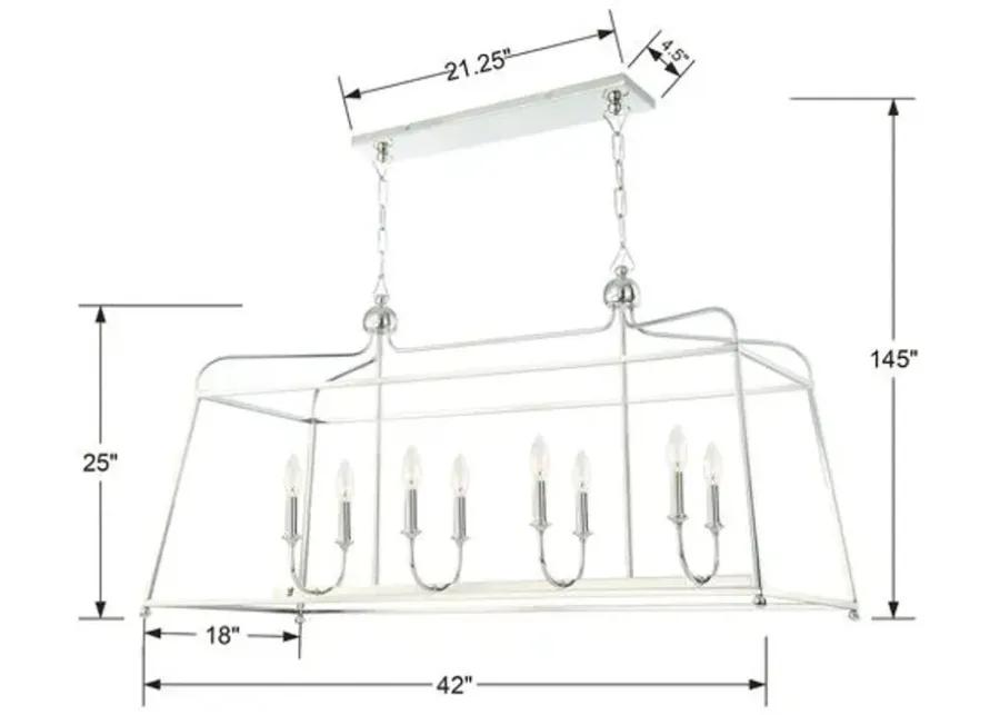 Sylvan Linear Chandelier - Crystorama - Silver