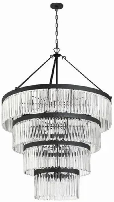 Emory Tiered Chandelier - Crystorama - Black