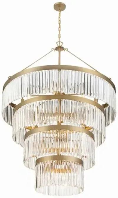 Emory Tiered Chandelier - Crystorama - Gold