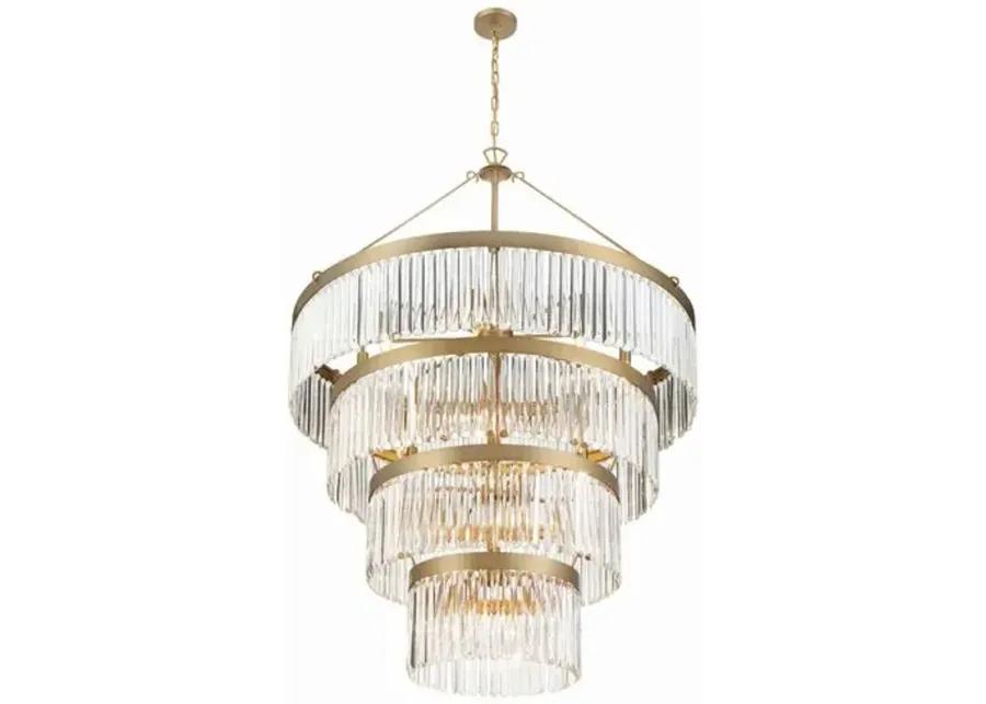 Emory Tiered Chandelier - Crystorama - Gold