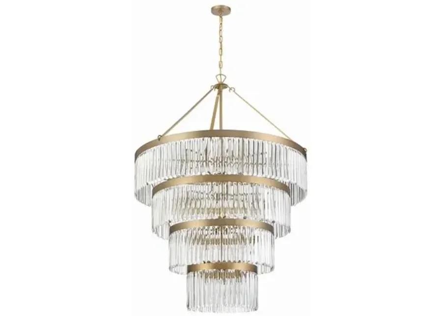 Emory Tiered Chandelier - Crystorama - Gold