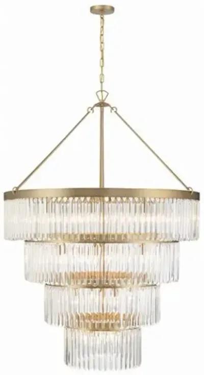 Emory Tiered Chandelier - Crystorama - Gold