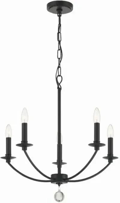 Mila 5-Light Chandelier - Black - Crystorama