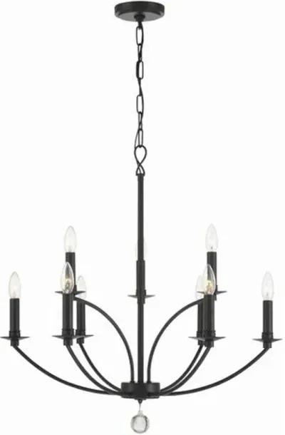 Mila 9-Light Chandelier - Black - Crystorama