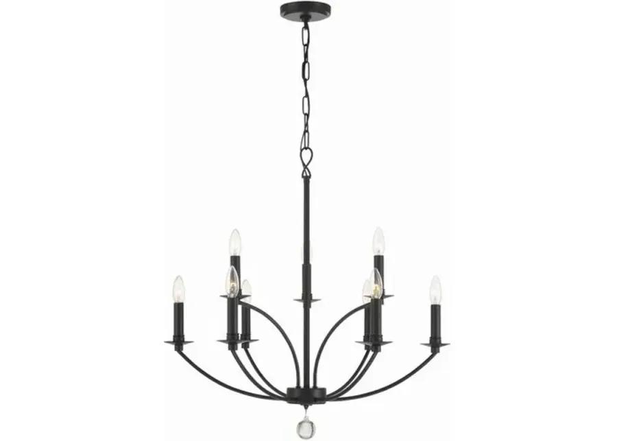 Mila 9-Light Chandelier - Black - Crystorama