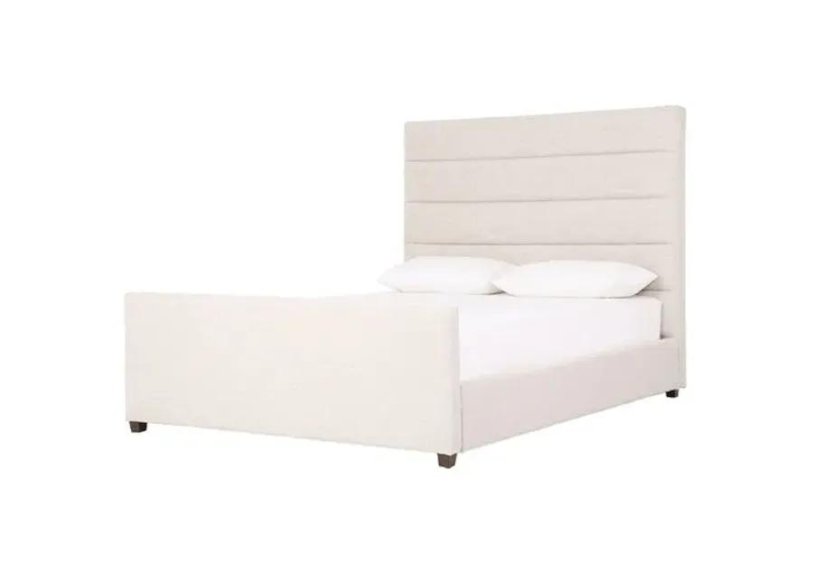 Vienna Channeled Bed - Ivory Performance