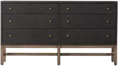 Pasco 6-Drawer Dresser - Black Raffia