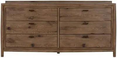 Riverton 6-Dresser - Weathered Oak - Brown