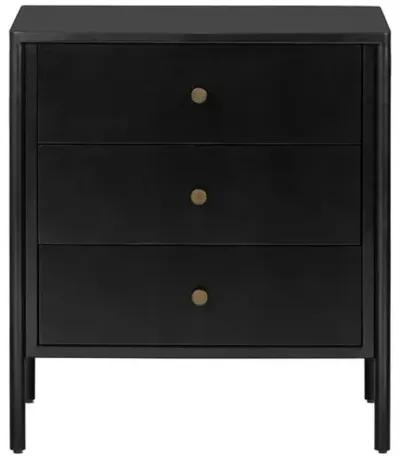 Bayon 3-Drawer Nightstand - Weathered Black