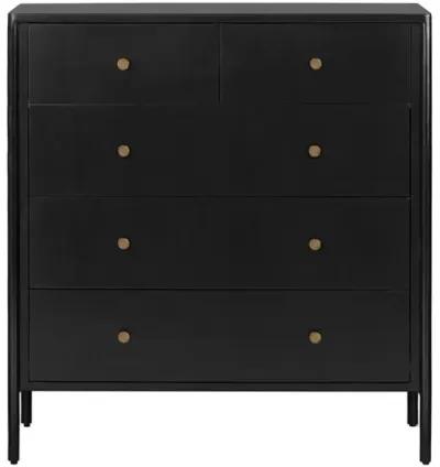 Bayon 5-Drawer Nightstand - Weathered Black