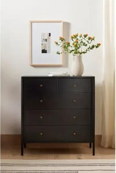 Bayon 5-Drawer Nightstand - Weathered Black