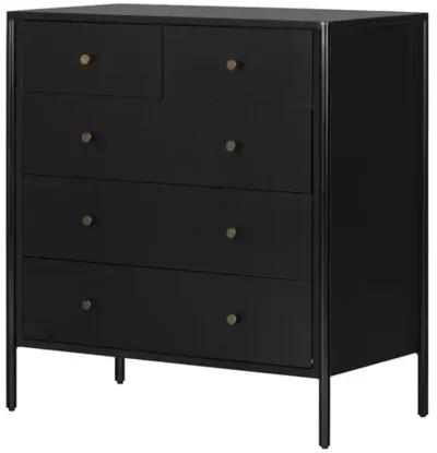 Bayon 5-Drawer Nightstand - Weathered Black