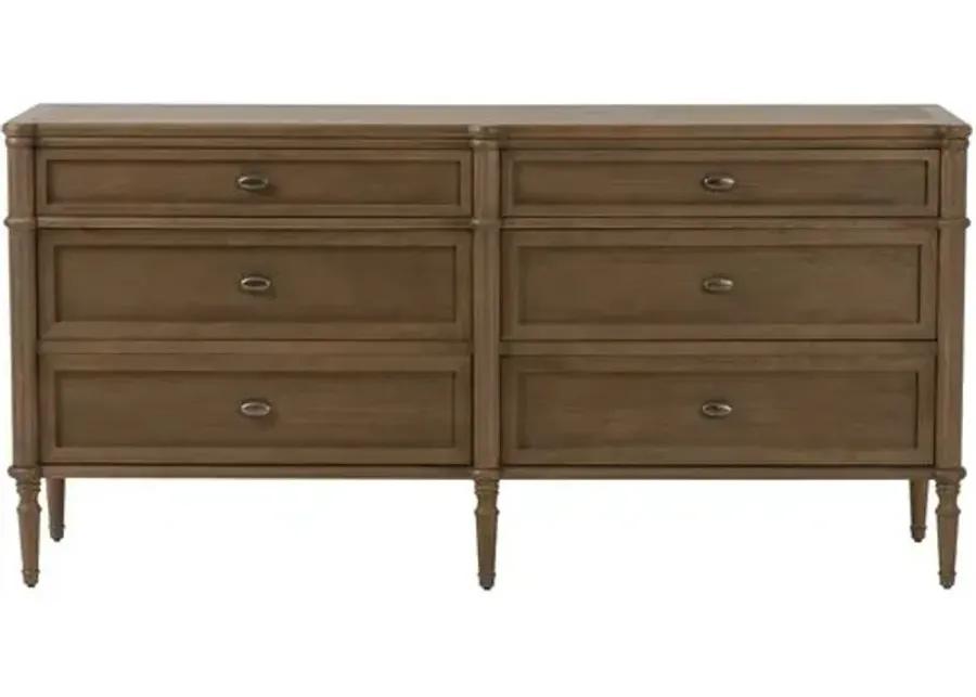 Tonia 6-Drawer Dresser - Brown