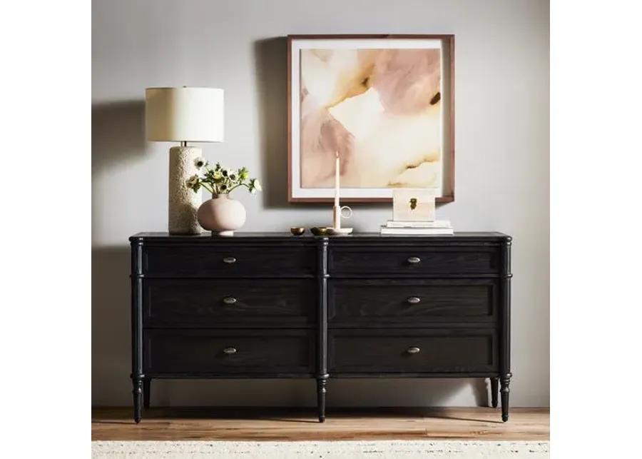 Tonia 6-Drawer Dresser - Black