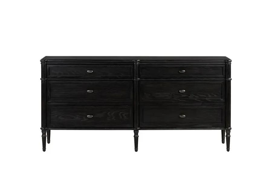 Tonia 6-Drawer Dresser - Black