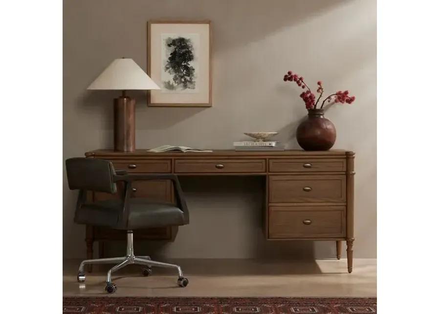 Tonia Executive Desk - Brown