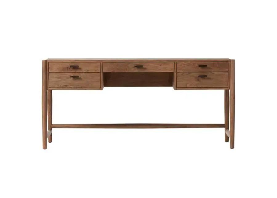 Riverton Desk - Weathered Oak - Brown