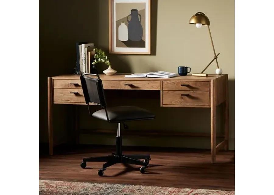 Riverton Desk - Weathered Oak - Brown