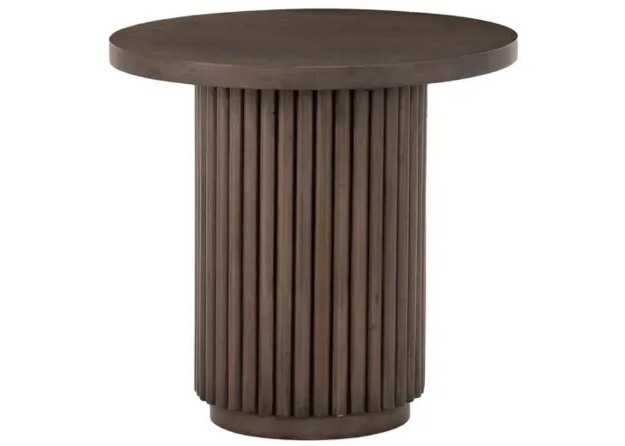 Seville Fluted End Table - Reclaimed Ashen Brown