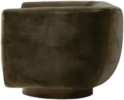 Stockholm Curved 87" Velvet Sofa - Olive