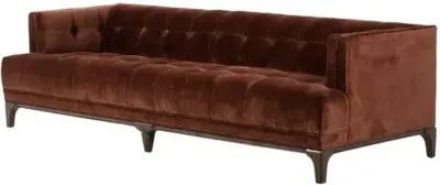 Caledonia 91" Sofa - Auburn Velvet