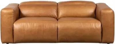 Power Recliner 91" 2pc Sectional - Butterscotch Leather - Brown