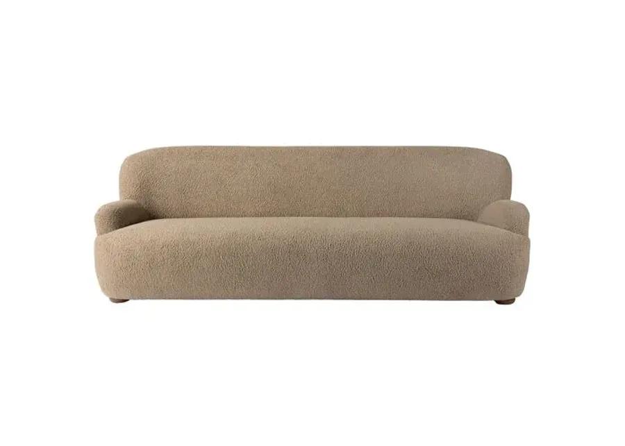 Amy 94" Curved Sofa - Sheepskin