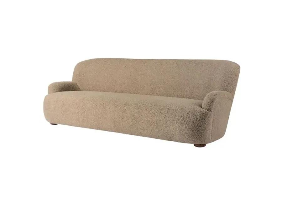 Amy 94" Curved Sofa - Sheepskin