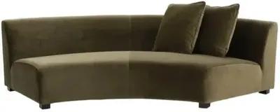 Florence 2pc Curved Sectional - Velvet - Green