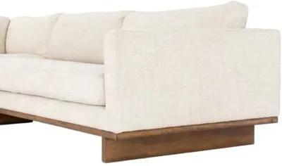 Como 2pc 86" Sectional Left-Facing Chaise - Taupe Performance - Ivory - Comfortable, Sturdy, Stylish