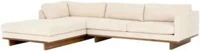 Como 2pc 86" Sectional Left-Facing Chaise - Taupe Performance - Ivory - Comfortable, Sturdy, Stylish