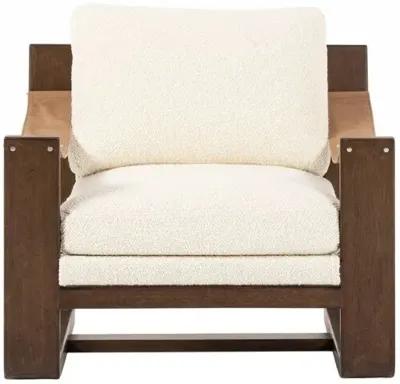 Colton Accent Chair - Warm Taupe/Cream - Ivory, Comfortable, Durable, Cushioned