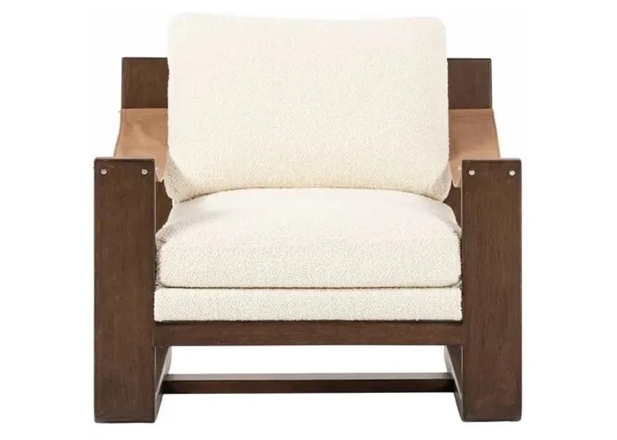 Colton Accent Chair - Warm Taupe/Cream - Ivory, Comfortable, Durable, Cushioned