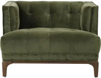 Caledonia Velvet Accent Chair - Green, Comfortable, Durable, Velvet Upholstery, Cushioned