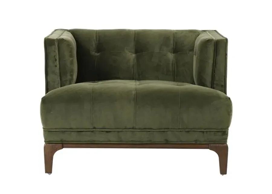 Caledonia Velvet Accent Chair - Green, Comfortable, Durable, Velvet Upholstery, Cushioned