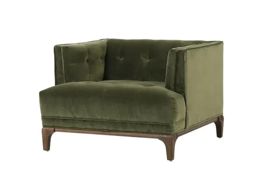 Caledonia Velvet Accent Chair - Green, Comfortable, Durable, Velvet Upholstery, Cushioned