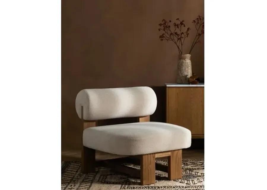 Kirby Rounded Performance Accent Chair - Ivory, Comfortable, Durable, Cushioned