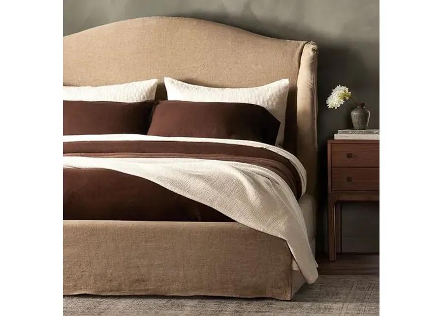 Marty Slipcover Bed - Libeco Canvas Linen - Beige