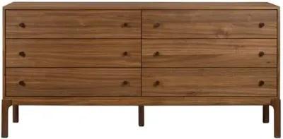 Davidson 6-Drawer Dresser - Walnut - Brown