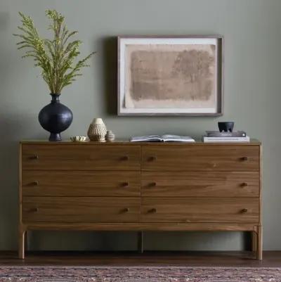 Davidson 6-Drawer Dresser - Walnut - Brown