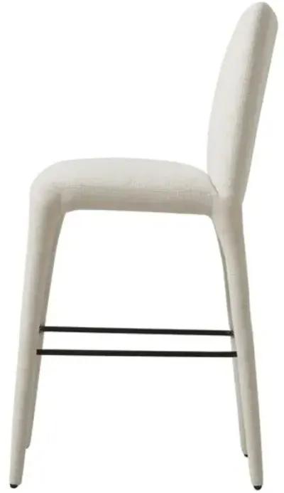 Finn Linen Barstool - Natural - Ivory