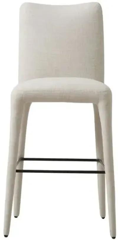 Finn Linen Barstool - Natural - Ivory