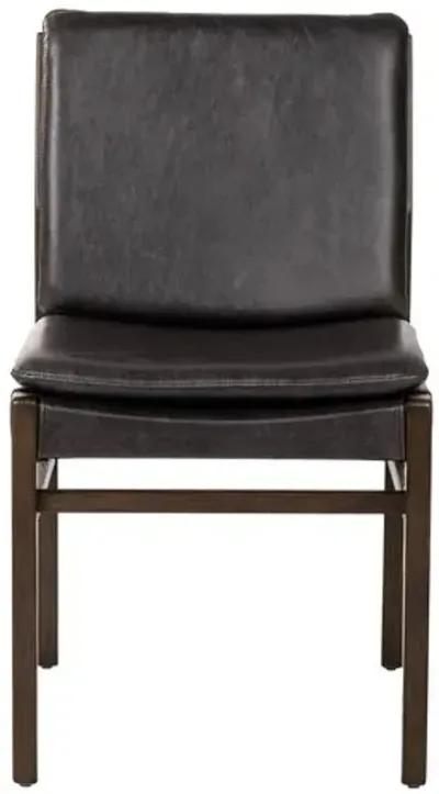 Natalia Leather Dining Chair - Sonoma Black