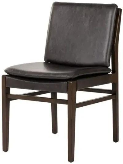 Natalia Leather Dining Chair - Sonoma Black