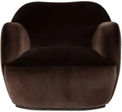 Norah Swivel Chair - Cocoa Velvet