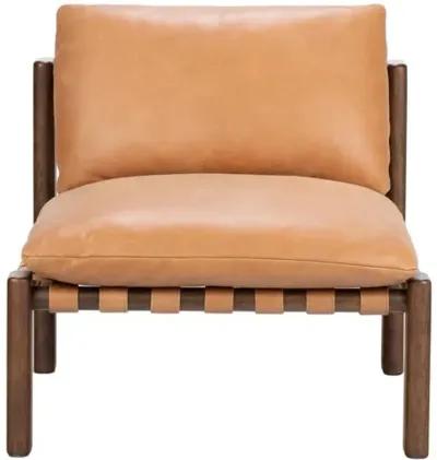 Tobin Leather Accent Chair - Palermo Cognac - Brown, Comfortable, Durable, Cushioned