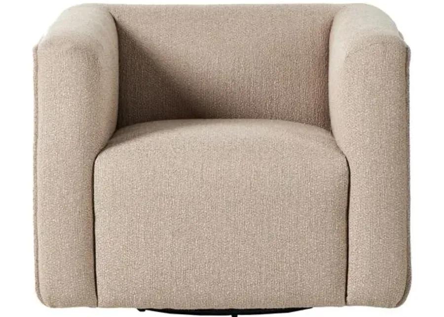 Shelly Swivel Chair - Camel Performance